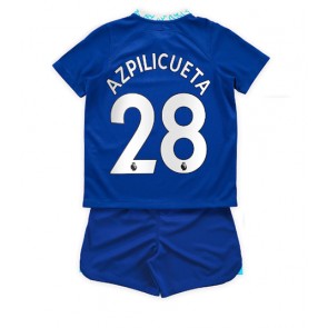 Chelsea Cesar Azpilicueta #28 babykläder Hemmatröja barn 2022-23 Korta ärmar (+ Korta byxor)